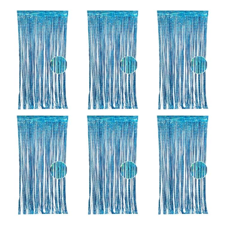 6Pcs Transparent Stage Background Curtains For Birthday Party Wedding Decoration Easy To Hanging Ornament