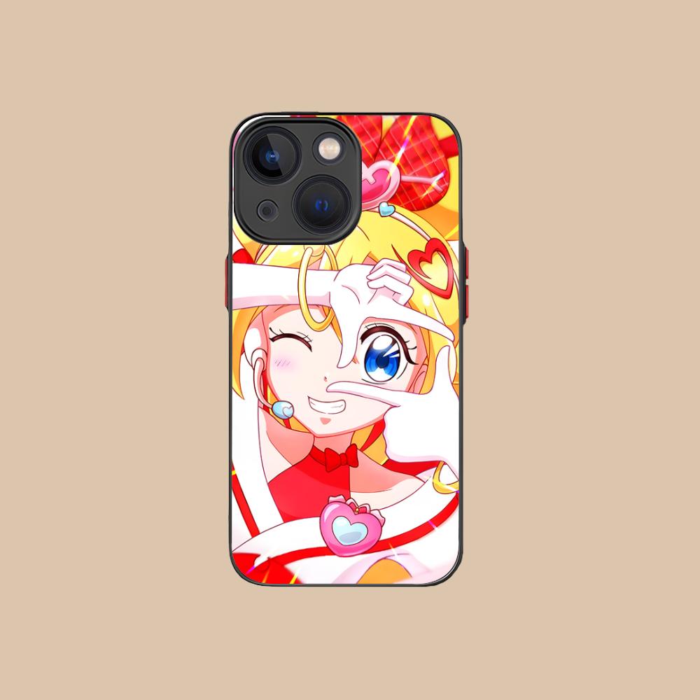 Sakura Uta Cure Idol Silicone Mobile Phone Case for iPhone 17 16 15 14 13 12 11 X XR XS Air Pro Max Plus Mini Colorful Cover