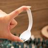100Pcs Individually Packaged Disposable Spoon Fork Eco-Friendly 11.3cm Mini Fork Set Wheat Straw Thickened Ice Cream Spoons