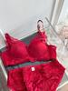 French Lace Pure Desire Underwear Women's Sexy Small Breasts Gather Without Steel Ring Anti-sagging Adjustment Satin Bra Cover
