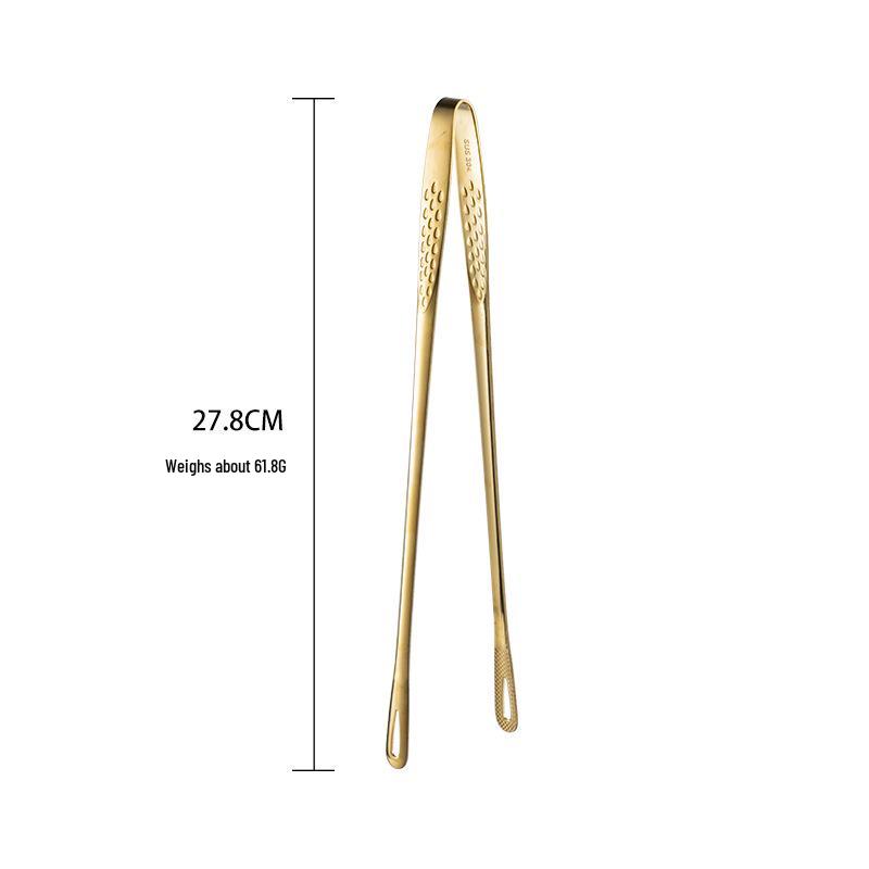 304 Stainless Steel Korean BBQ and Steak Tongs - Versatile Food and Bread Serving Tool