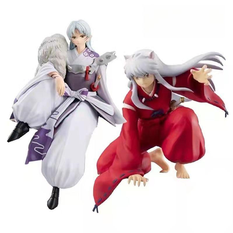 20cm Anime Inuyasha Figure Inuyasha Kikyō Sesshoumaru Higurashi Kagome PVC Action Figure Model Toys Collectible Model Toy Gift