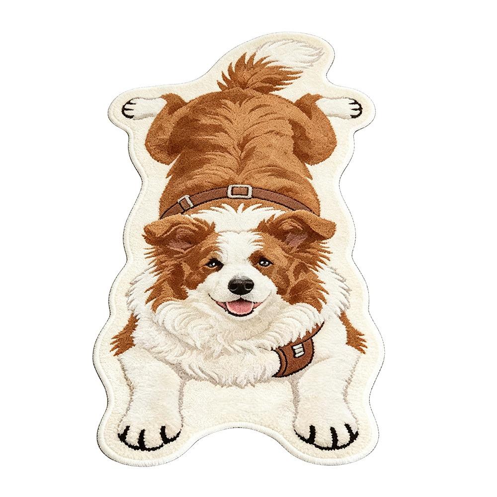 Soft Plush Cat-Shaped Area Rug Anti-fouling Cartoon Carpet Funny Home Decor Carpet  for Bedroom