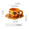 Creative Halloween Ceramic Mug Disc Set Household Kitchen Coffee Cup Plates Pumpkin Bat Milk Oat Breakfast Cup Set Festival Gift