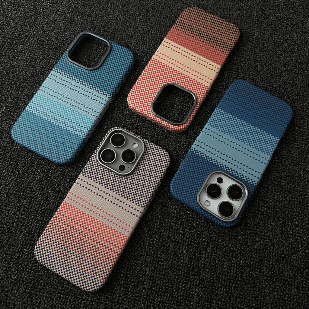 Sunset Moonrise for iPhone17PROMAX Kevlar magnetic mobile phone case Apple 16 all-inclusive hard and anti-drop
