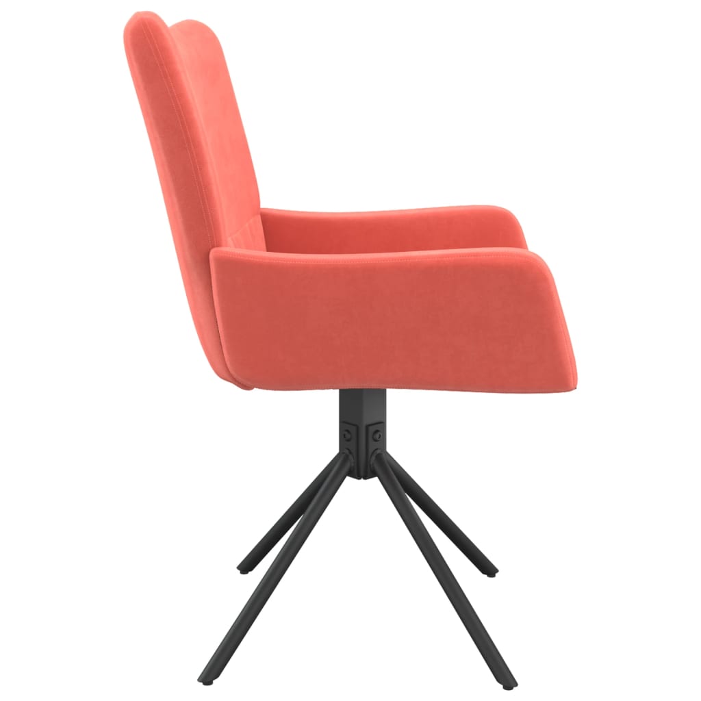 Dining Room Chairs 2 Pcs Swivel Pink Velvet