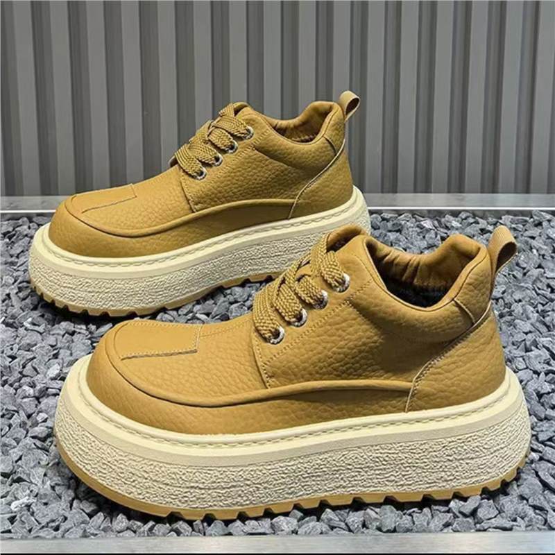Autumn casual sports warm thick-soled wear-resistant non-slip thick-soled dad shoes