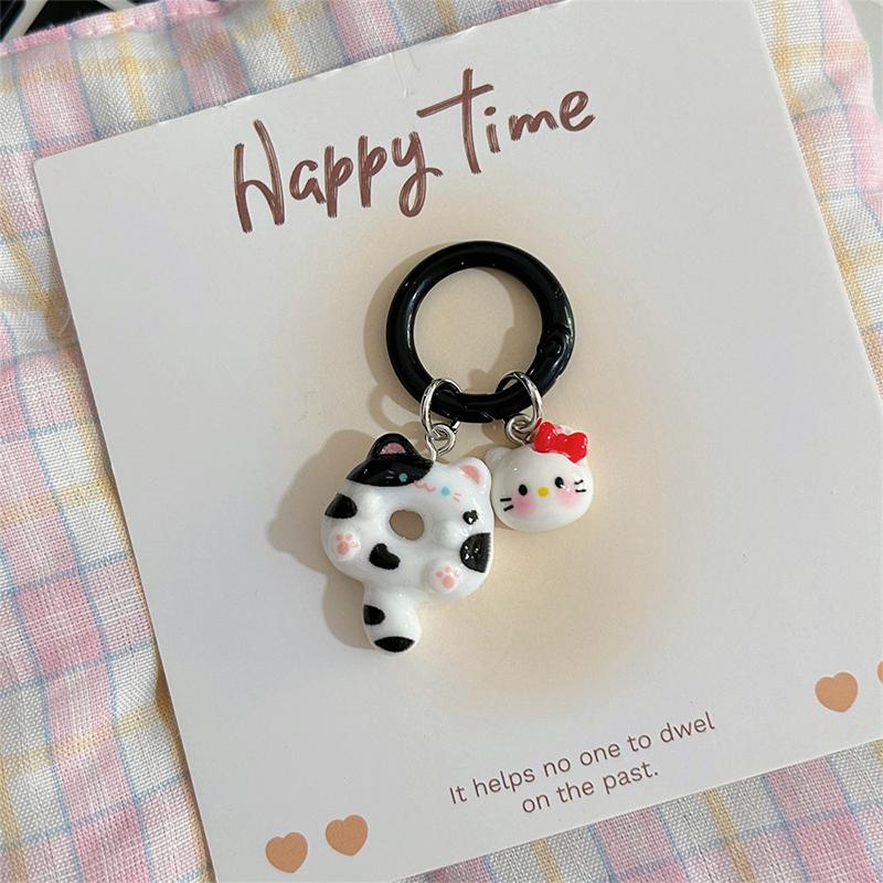 Cute Cartoon Doughnut Keychain For Women Girls Funny Kawaii Pendant Keyring  Backpack Decoration Accessories Gifts