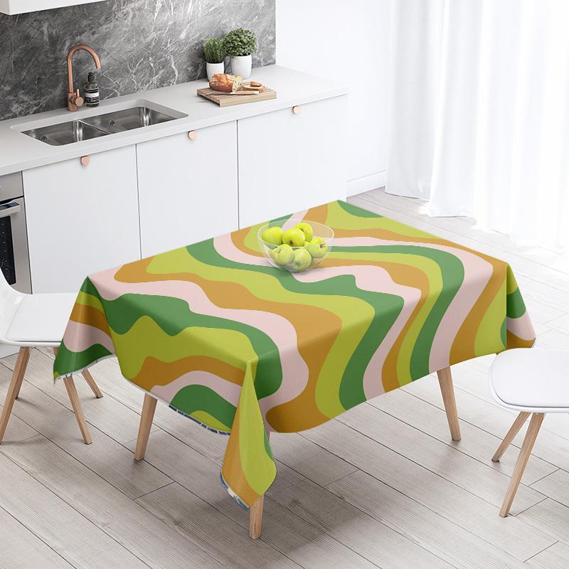 Tovaglia Geometrica Astratta Impermeabile Resistente alle Macchie Decorazione per Feste Tavolo da Pranzo Ristorante Caffè Tovaglie