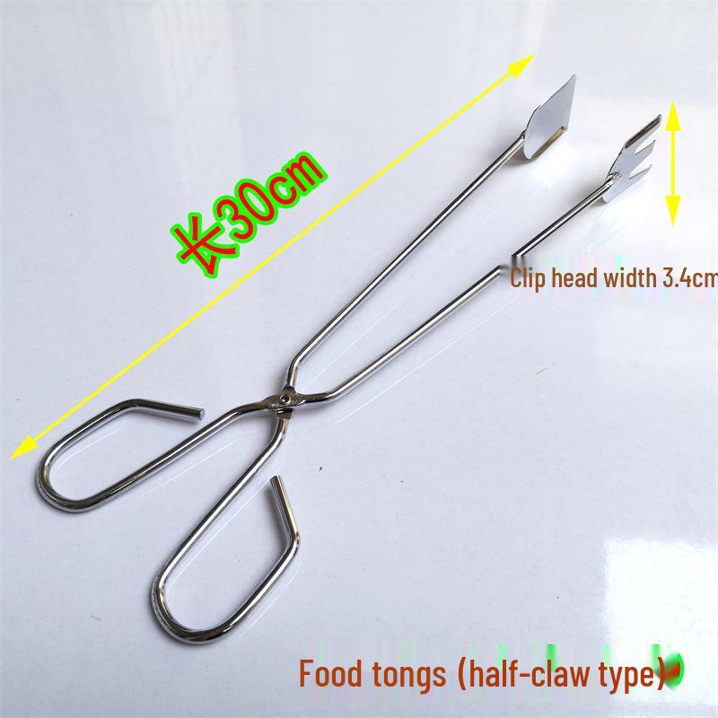 Stainless Steel Extended Trash & Food Tongs - Durable, Hygienic Pick-Up Tool