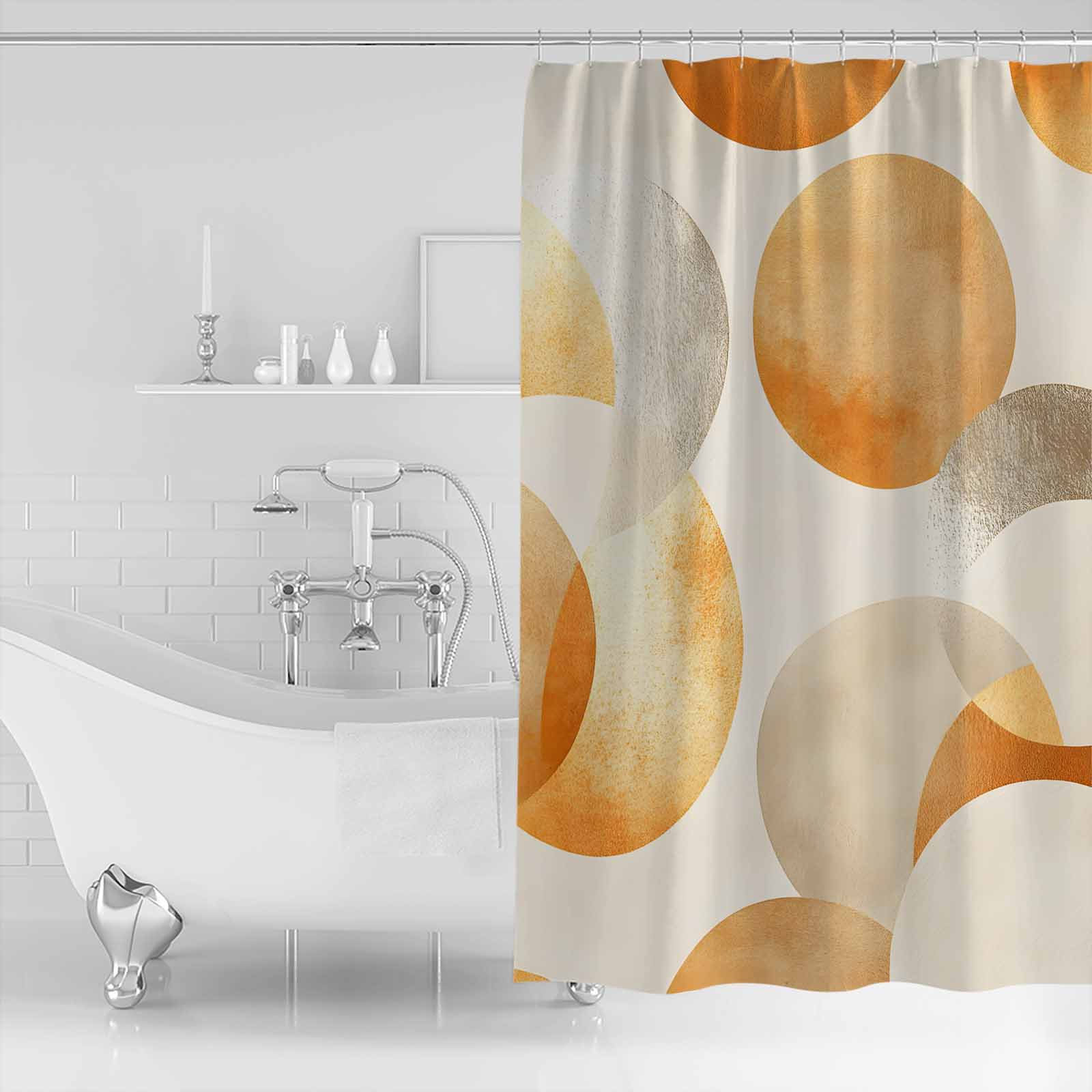 

Минималистичная богемная художественная шторка для душа, художественный красочный коврик для ванной, украшение для домашнего декора 122x183cm