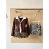 Minigonna da Donna Taglie Forti a Vita Alta con Stampa Leopardo e Linea ad A in Lana d'Agnello - Snellente e Sexy per Autunno/Inverno