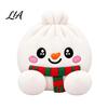 Plush Dumpling with Legs Stress Relief Toy Steamer, Stuffed Smiling Reducing Desk Accessories Squeeze Toy, Cartoon Plushie for Kids Adults Desktop