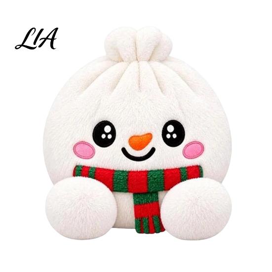 Plush Dumpling with Legs Stress Relief Toy Steamer, Stuffed Smiling Reducing Desk Accessories Squeeze Toy, Cartoon Plushie for Kids Adults Desktop