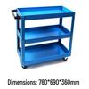 Wanzun 3-Layer Iron Tool Cart