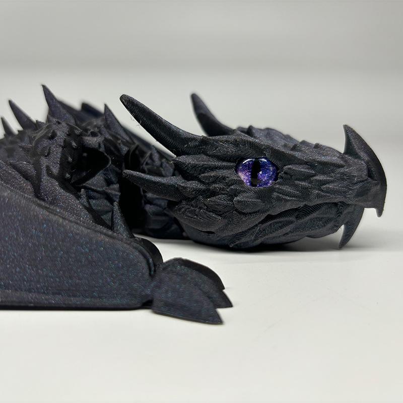 1pc 41cm Creative 3D Printed Flying Dragon Toy Animal Model Figurines & Miniatures