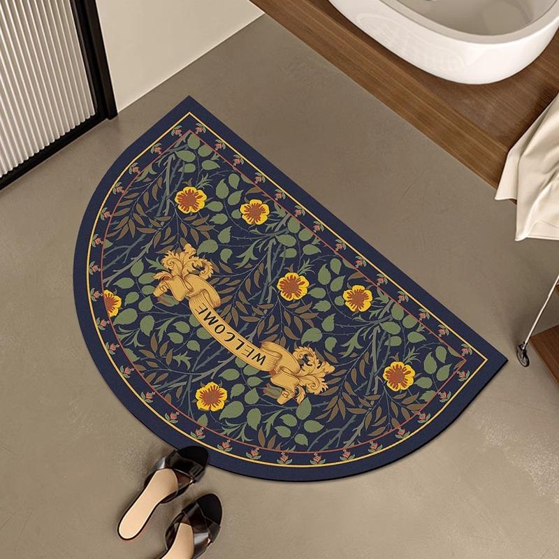 VIKAMA Bathroom Mats Kitchen Mats Front Door Mats Foot Rugs Non-slip Diatomite Mud Quick Dry Machine Washable Manageability