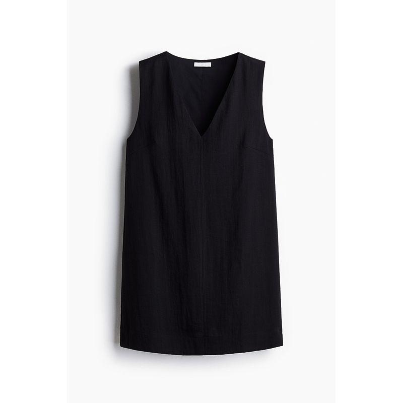 

HM Women s Vest Style Dress 2025 Summer New Arrival Commuting Elegant Straight-leg Loose Dress 1296291 Black 155/80