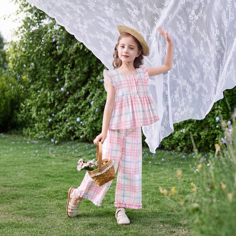 JELLYBABY Girls' Stylish Spring-Summer Two-Piece Set