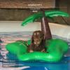 Bouée gonflable pour chien, Anneau de paddle pour animal de compagnie, Design cocotier, moyen