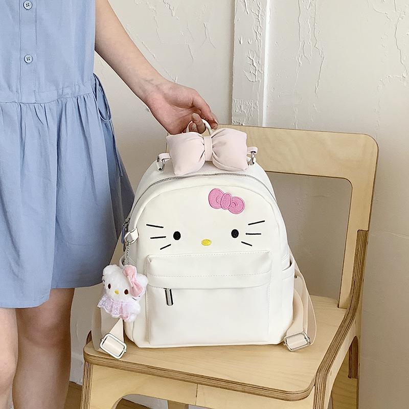 Schoolbag Japanese original cute bow kt cat large capacity backpack girl commuter backpack school bag woman