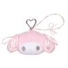 SHOBIDO Sanrio Characters Pastel Color Toy Series Die-Cut Mini Pouch with Carabiner My Melody