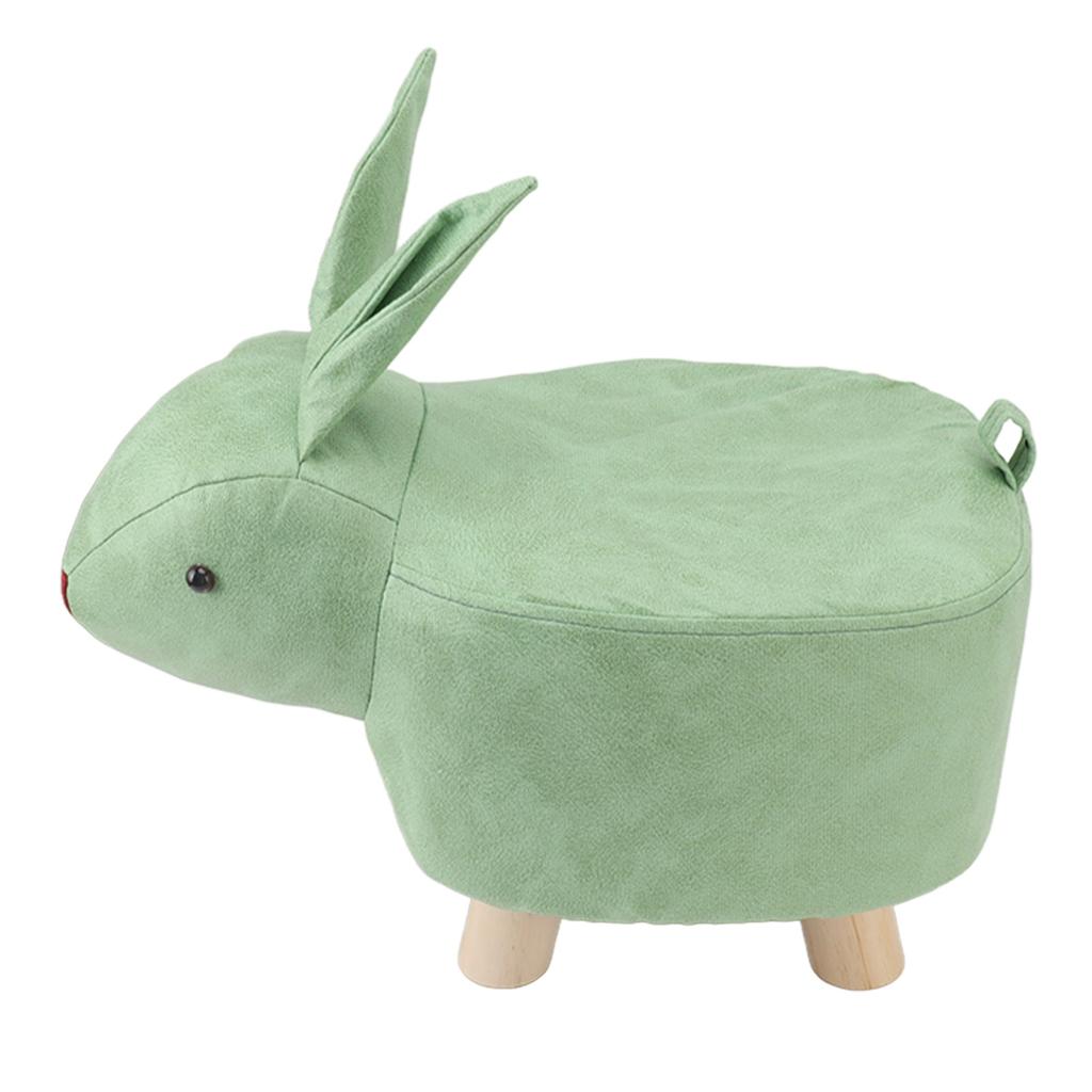 Stołek w kształcie zwierzątka z kreskówki Dziecięcy Dom Salon Uroczy Drewniany Podnóżek do Pokoju Zabaw Dziedziniec Zielony
