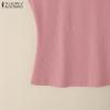 ZANZEA Letní jednobarevné tílko spodní tričko dámská ležérní vesta bez rukávů