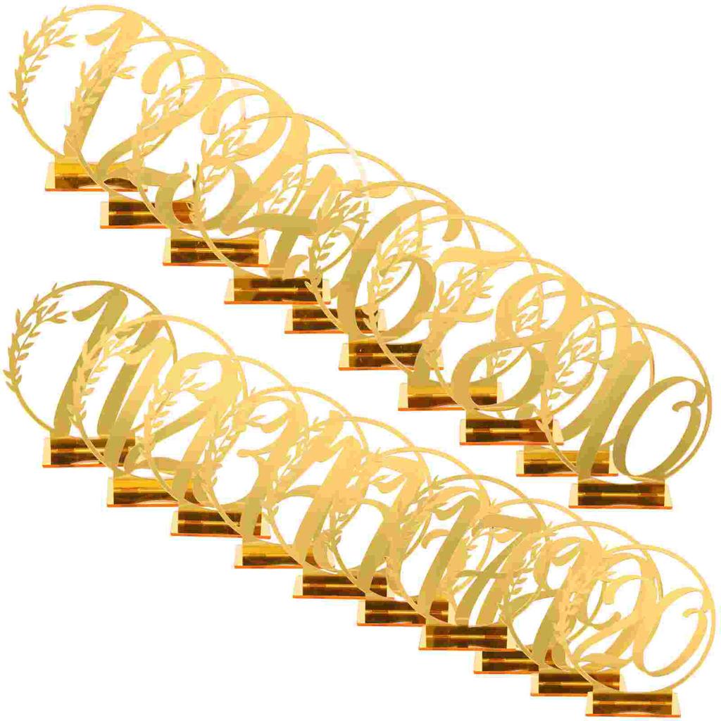20 Stück Acryl Tischzahlen Hochzeit Elegant Bankett Party Empfang Veranstaltung Sitznummernschilder Mit Sockel Klar Platzkartenhalter