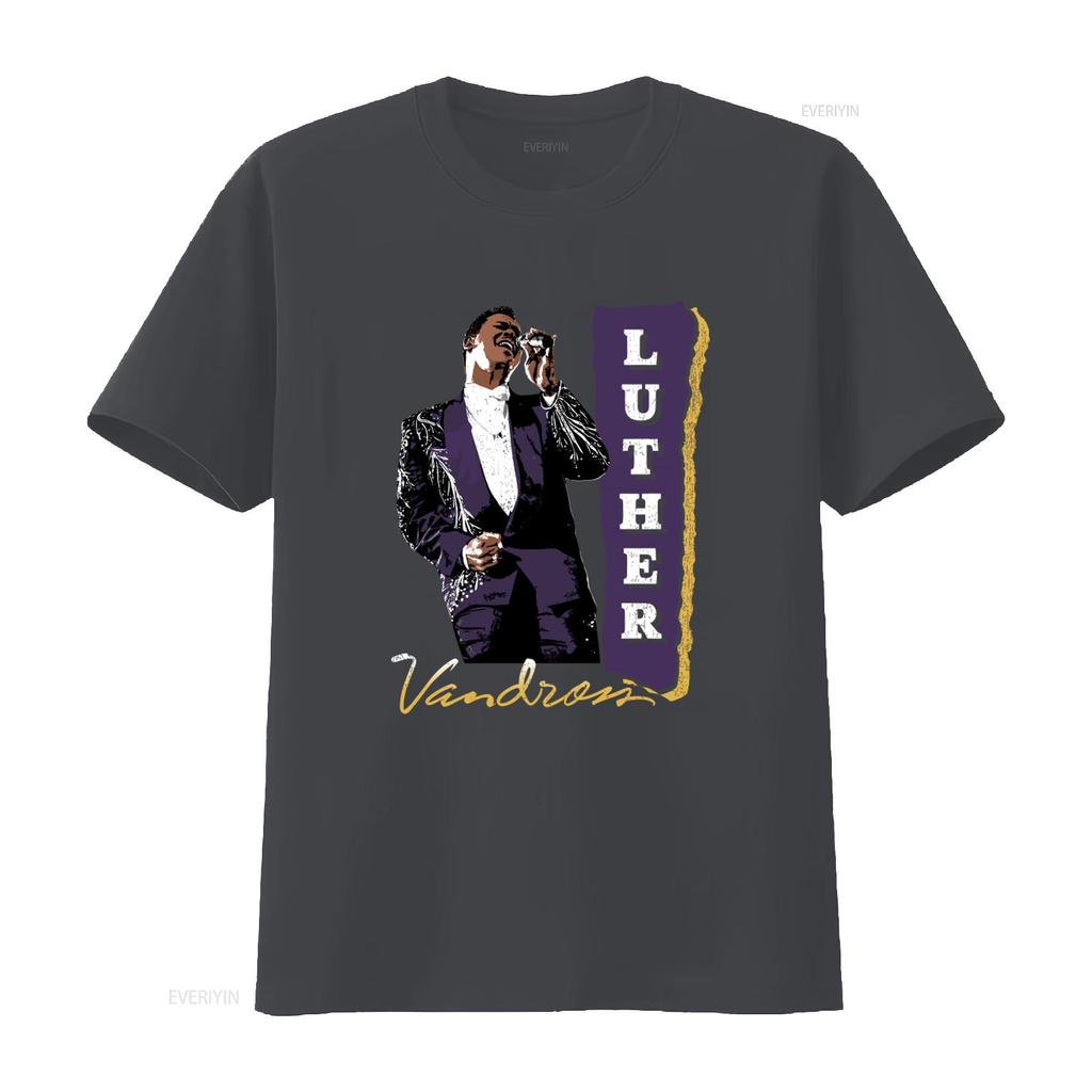 Luther Vandross R B Soul Singer Retro Style T Shirt for Music Lovers Vintage Washed Streetwear Designer Clothes Graphic
