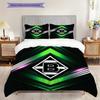Borussia Muster Bettwäsche Steppdecke Set Bettbezug Kissenbezug Heimdekoration Geburtstagsgeschenk (1 Bettbezug + 2 Kissenbezüge, ohne Füllung)