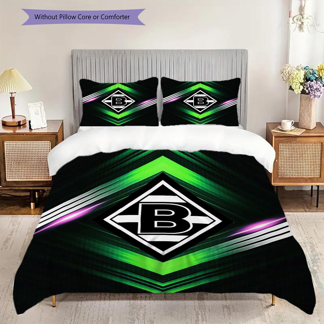 

Постельное белье с узором «Боруссия» Комплект одеял Покрывало Наволочка Домашний Декор Подарок на День Рождения (1 пододеяльник + 2 наволочки, без наполнителя) 135x200cm