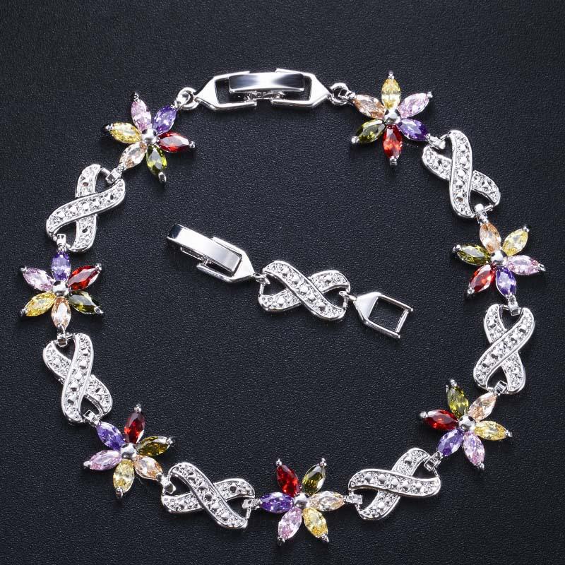 S0142 Temperament Bracelet, High-End Zircon Women'S Hand Jewelry Multi-Color Optional