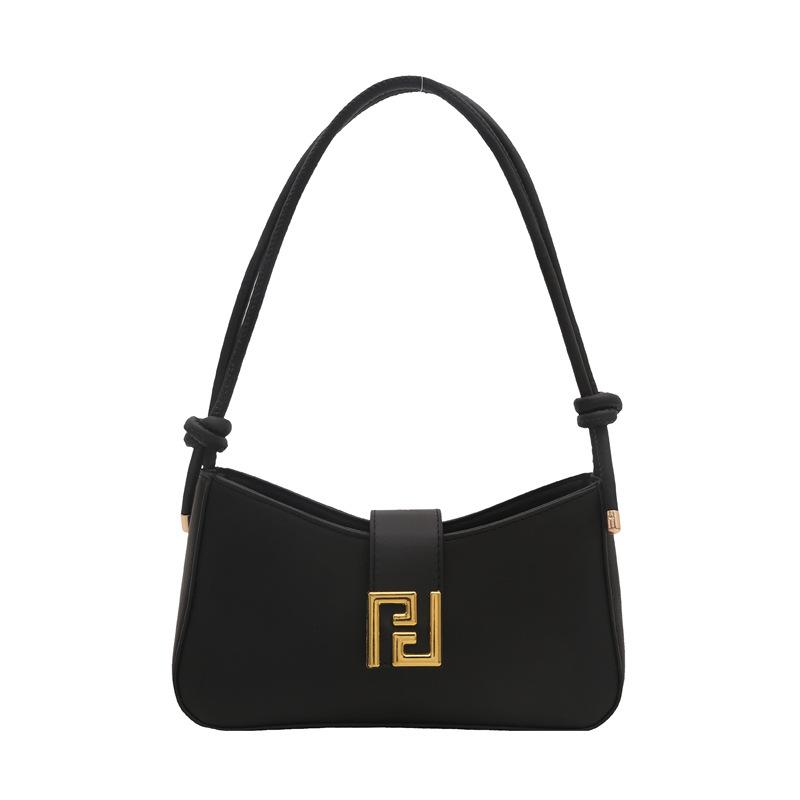 

This year s popular casual retro underarm bag spring new Korean niche fashion commuter shoulder crescent bag чёрный
