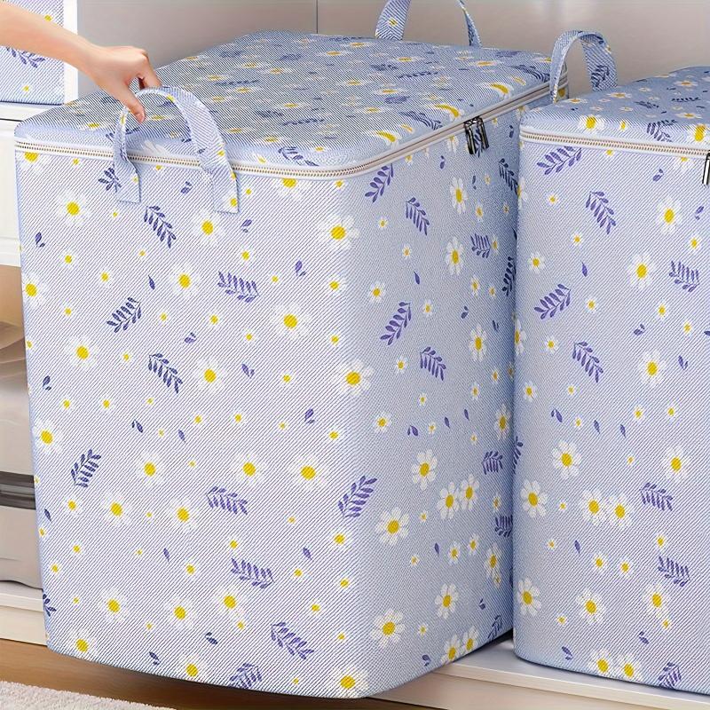 1PC Random Pattern Large Capacity Storage Handbag, Non-woven Rectangular Durable Storage Bag Suitable for Clothes and Blankets