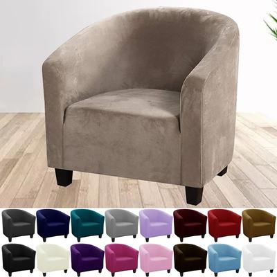 Sretch Elastic Single Sofa Covers Velvet Armchair Seat Cover Chair Protector Stretch Bar Slipcovers for Home Decor Living Room