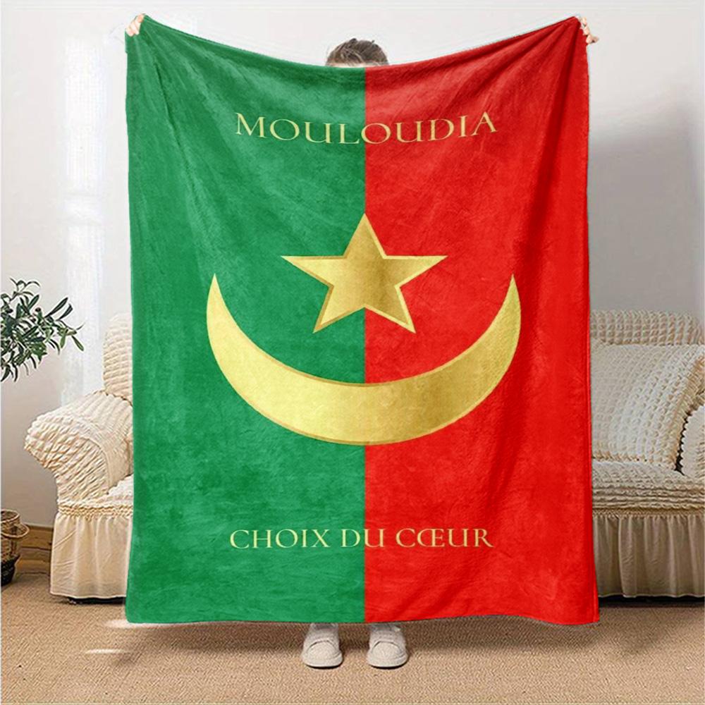 Mouloudia Club Alger MCA Print Flannel Blanket High Quality Warm Comfortable Cover for All Seasons Perfect for Gifts Home Decor