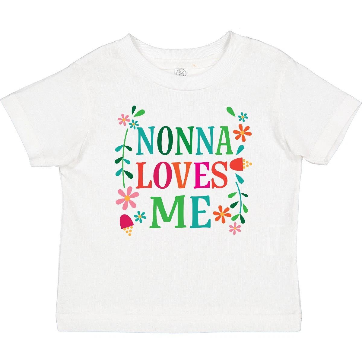 Inktastic Nonna Loves Me Granddaughter Baby T-Shirt Girls Grandkids Clothing 100