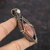 Sunstone Gemstone Copper Pendant Wire Wrapped Pendant Rainbow Moonstone Handmade Pendant Anniversary Gift Wire Wrapping Sunstone Jewelry