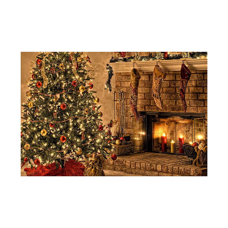 Slavnostní vánoční pozadí krbu, párty banner, nástěnná dekorace, sváteční dekorace pozadí, foto studio, vánoční dekorace