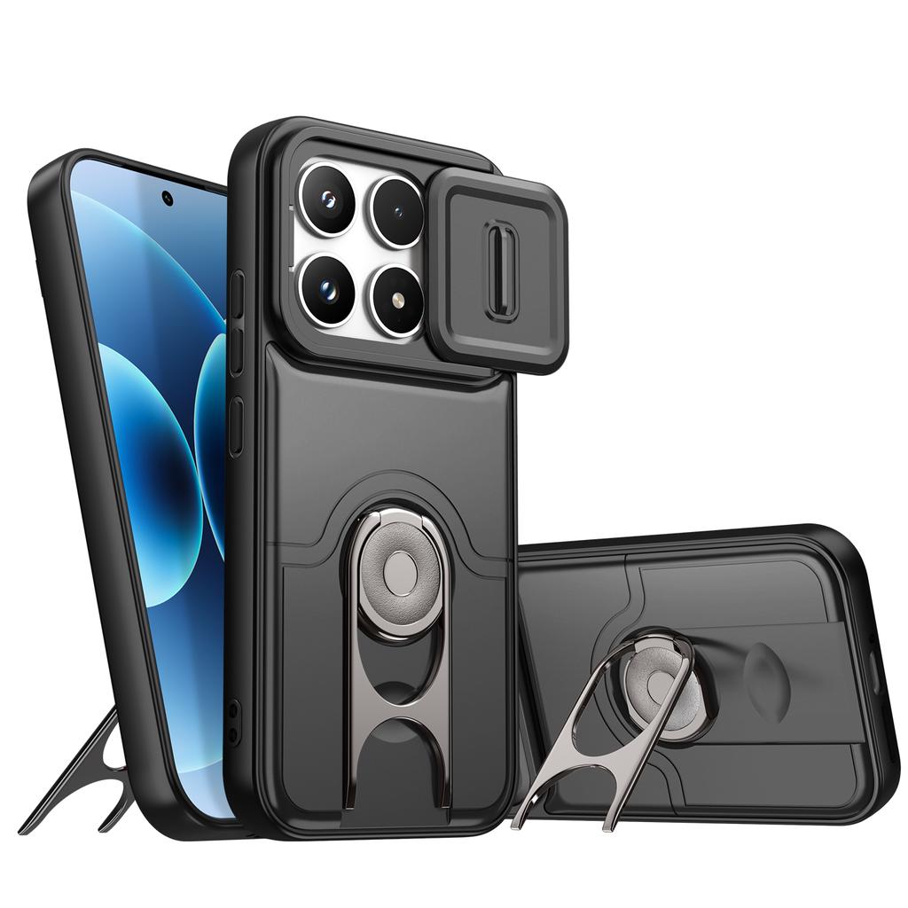 For Xiaomi Poco X6 Pro Case Poco F6 Pro Cover Poco X6 Pro F6Pro Matte Feeling Hard Military Stand Holder Protection Phone Covers