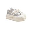 Ultra-light and breathable~ 7cm inner height-increasing hole shoes mesh white shoes women's 2025 new summer popular muffin board shoes