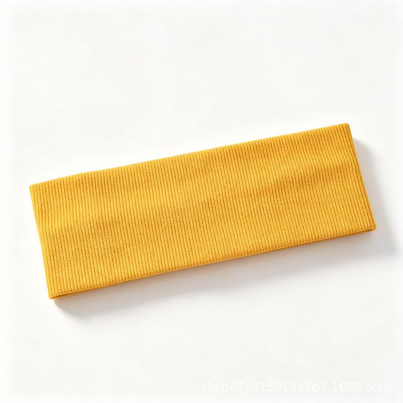 Wide-edged elastic hair band, women's face wash, makeup versatile headband, ribbed sports knitted headgear, headband.