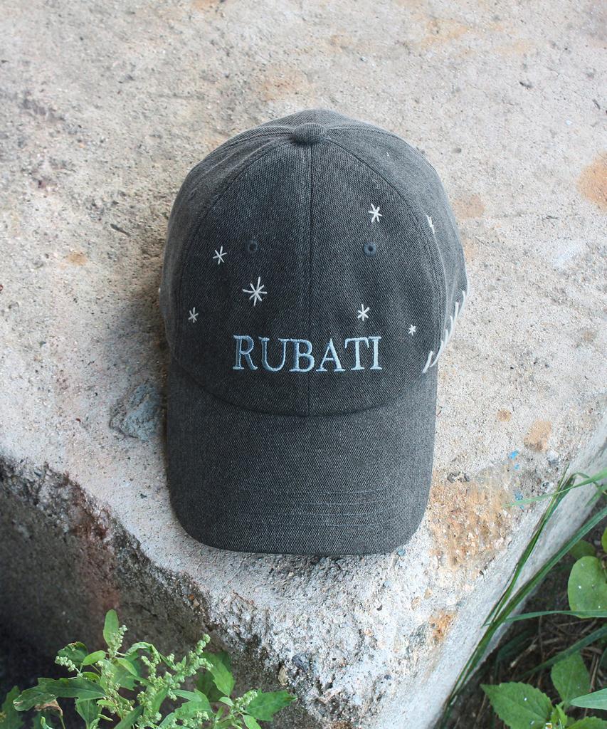 RUBATI Stella Handstitch Vintage Pigment Ball Cap_Charcoal