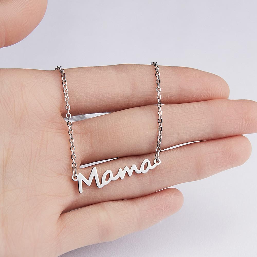 Alphabet Momo Beautiful Pendant Necklace In Fashionable Rose Gold And Silver Chic Jewelry For Women