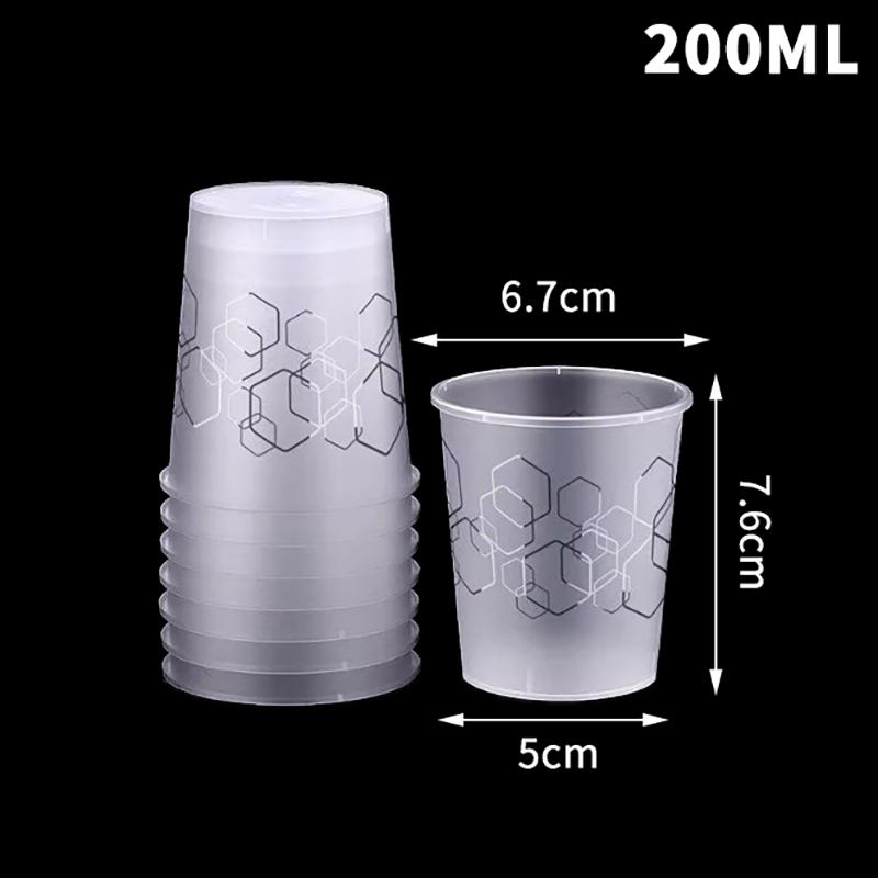 160ml 200ml Disposable Plastic Cups 25pcs Pack Clear Thickened Cups for Juice Beverage Party Supplies A2