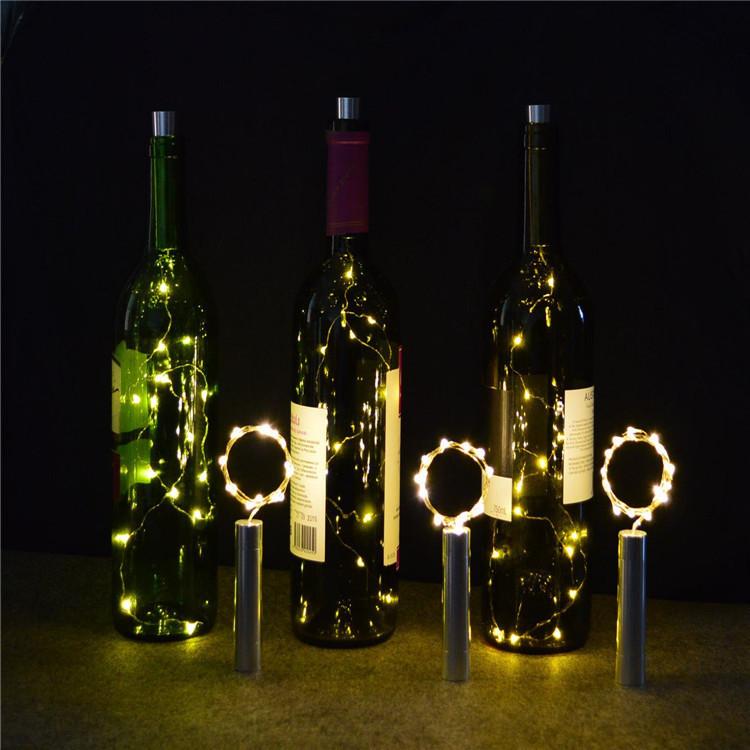 1PC New Electroplated Wine Cork Light Led Light String Copper Wire Light Bar Decorative Light Flashlight Cork Light