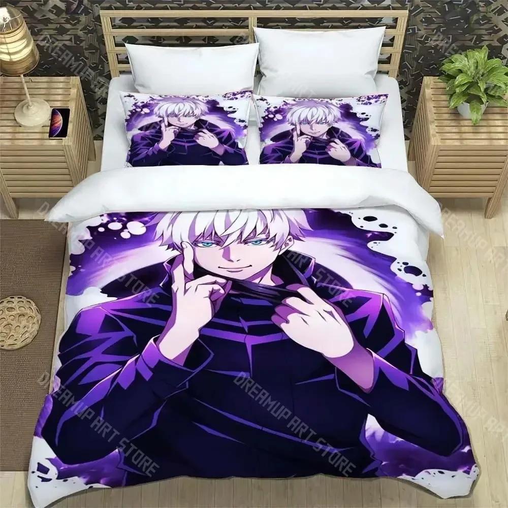 3D Anime Jujutsu Kaisen Satoru Gojo Christmas Gift King Twin Double Child Bedding Set Microfiber or Polyester Duvet Cover Set