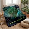 Coperta in Flanella Personalizzata con Nome Testo FC Werder Bremen Logo Calcio Coperta Plaid in Pile Personalizzata Regalo Speciale per Divano Camera da Letto Casa