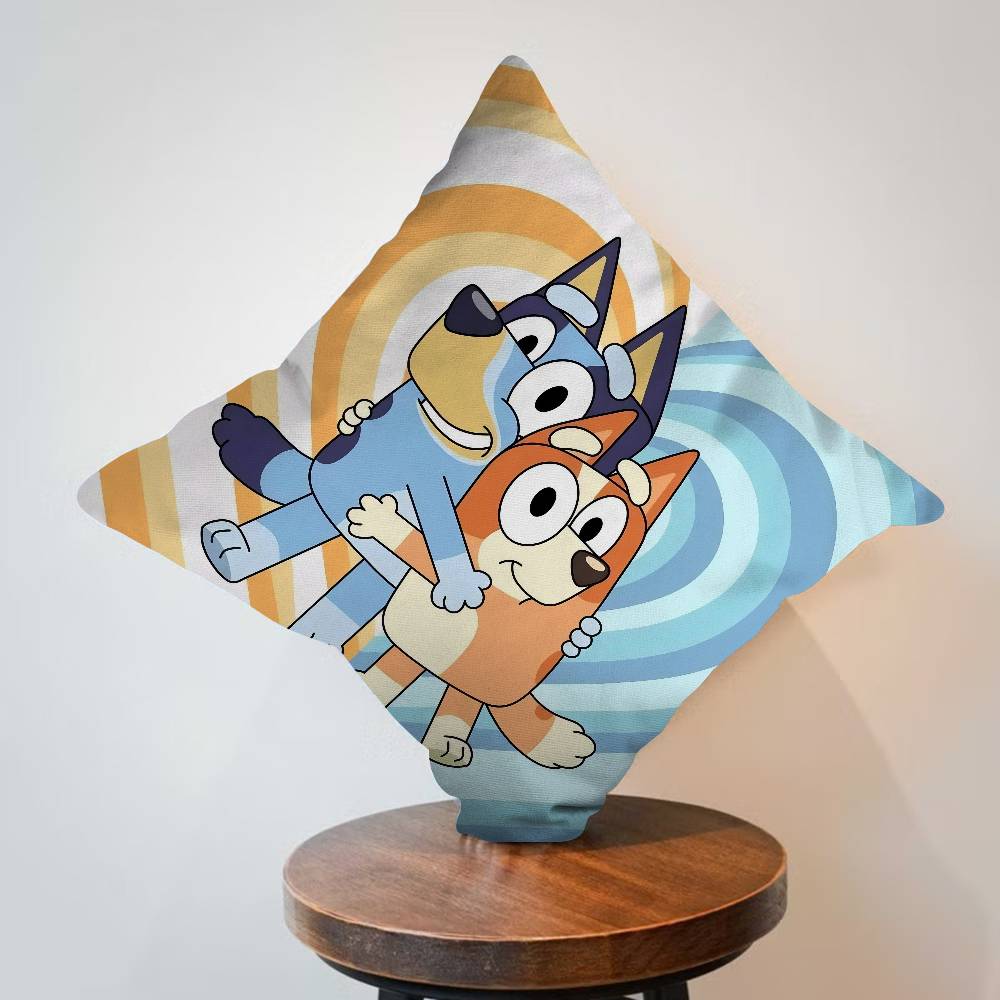 Süß-B-B-Blueys-S Cartoon Kissen Kissenbezug Kissenhülle Wohnzimmer Sofa Heimdekoration Personalisiert